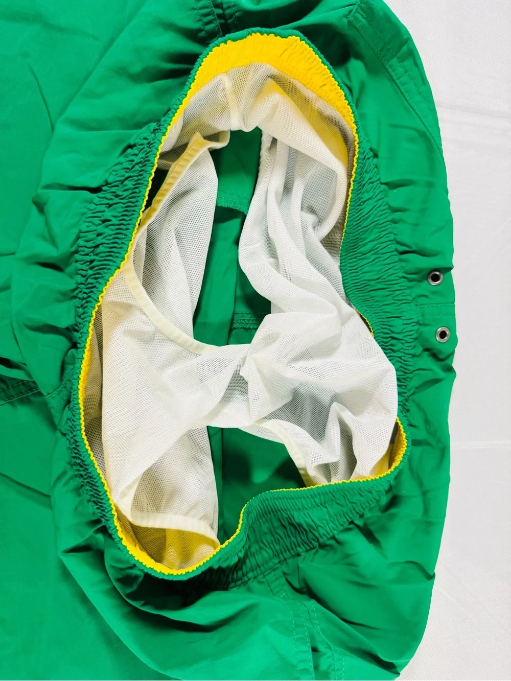 Ralph Lauren Bright Green Swim Trunks with Yellow Pony
